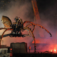 Giant robotic spider invades Japan