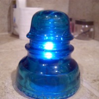 Glass insulators as LED lamps