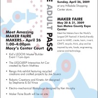 Mini Maker Faire, Hillsdale Mall, Sunday, April 26th