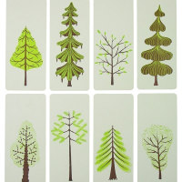 YeeHaw’s Letterpress Spring Trees