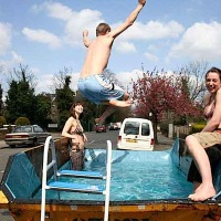 Dumpster swimming pool