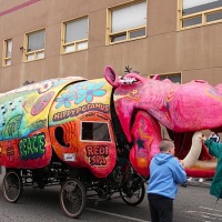 Kinetic sculpture race in California