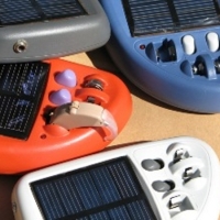 Solar powered hearing aid