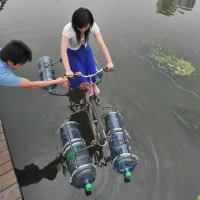 Amphibious bike