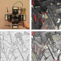 Multi-flash camera makes automatic line drawings