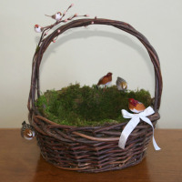Bird’s Nest Ring Bearer Pillow & Flower Girl Basket