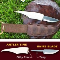 How-To:  Mount a knife blade in an antler without glue