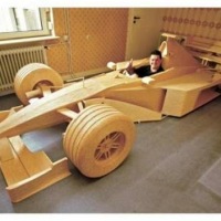 Full scale matchstick car