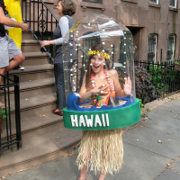 Debilitatingly cute snowglobe costume