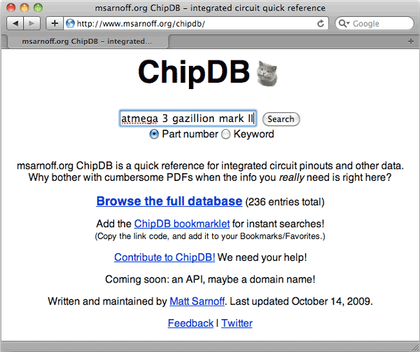 ChipDB, a new quick reference for ICs