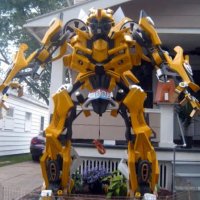 Autobots invade Cleveland yard for Halloween