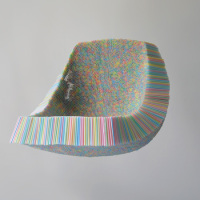 Chair made of drinking straws