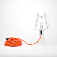 Coiled extension cord lamp