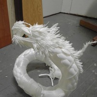 Dragon made from dollar store plastic