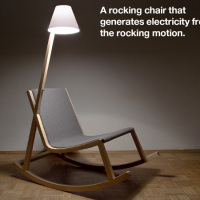 Energy-harvesting rocking chair