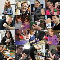 Pictures from Hack PGH’s Soft Circuit Workshop