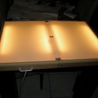 Folding lightbox from IKEA changing table