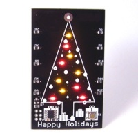 LED Christmas tree card