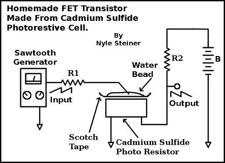 Homemade transistor from a photocell?