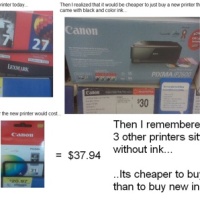 Buying a new printer instead of ink?