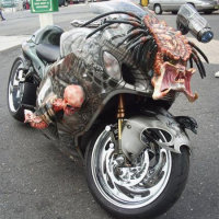 Predator-themed custom bike