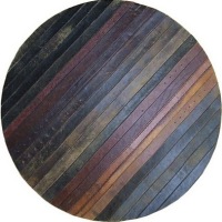 Flooring from reclaimed leather belts
