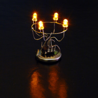Beautifully minimal LED Advent wreath circuit and device