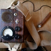 Audible EMF detector in steampunk style