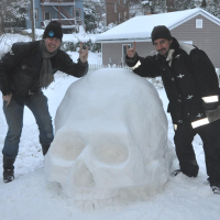 Snow skull