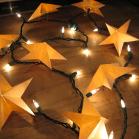 Paper Stars for Christmas Lights