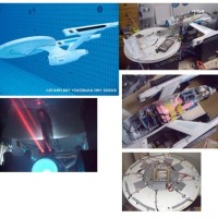 R/C Starship Enterprise flies under water