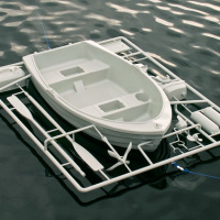 Life-size boat model kit sprue