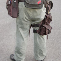 Flashback: Geared up with a gunbelt and leg holster