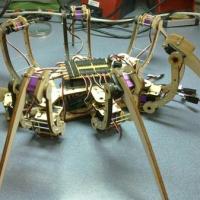 Complete hexapod part set on Thingiverse