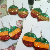 The Crafty Chica’s Husband Made Glitter Earrings