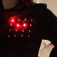 EKG-controlled Game of Life hoodie