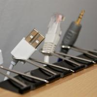 Binder clips as cable organizers