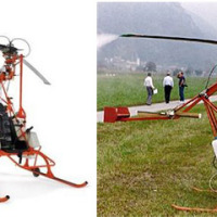 Helicopter with hydrogen-peroxide-rocket-powered blades