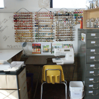 Nikol Lohr’s Sewing Area