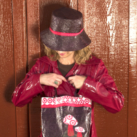Fused Plastic Shopping Bags: Toadstool Tote & Rain Bucket Hat
