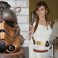 Steampunk Stormtrooper, Boba Fett, and Princess Leia