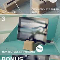 Make an iPad stand from its own packaging materials