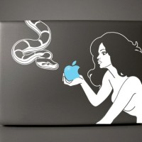 Clever laptop decals riff off Apple logo