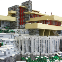 LEGO minifig-scale Fallingwater