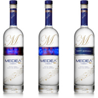 Programmable scrolling LED vodka label