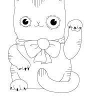 Free Maneki Neko Embroidery Pattern From Badbird’s