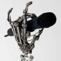 Biomechanical “Terminator” mic stand