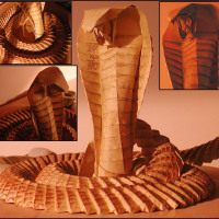 Gorgeous origami cobra