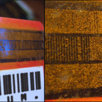 Powdered rust reveals magstripe data