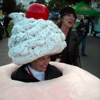 Giant electric pastrymobiles invade Maker Faire